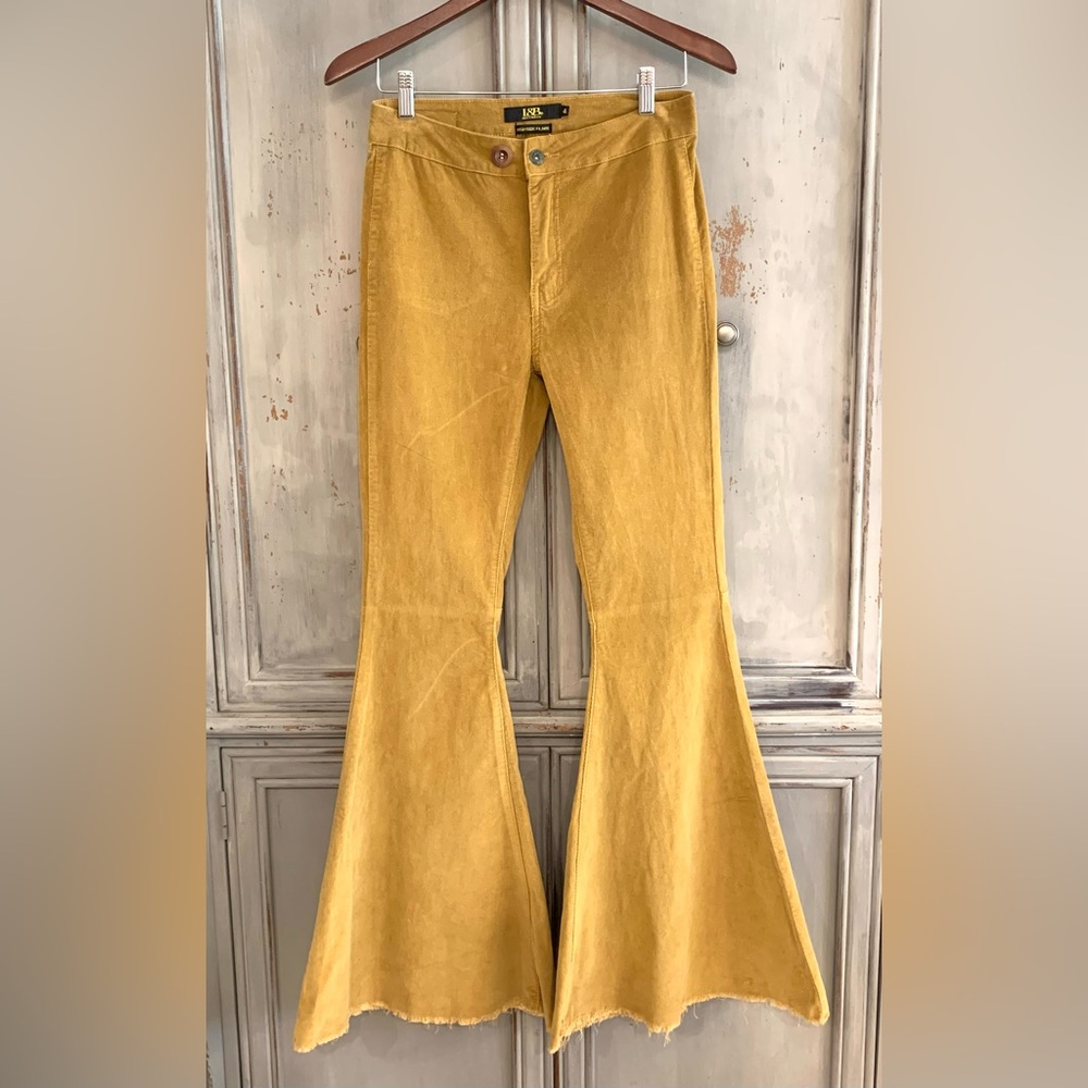 Lucky & Blessed Corduroy Flare Bell Pants Jeans Sz 4
